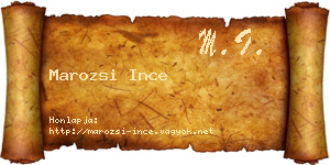 Marozsi Ince névjegykártya